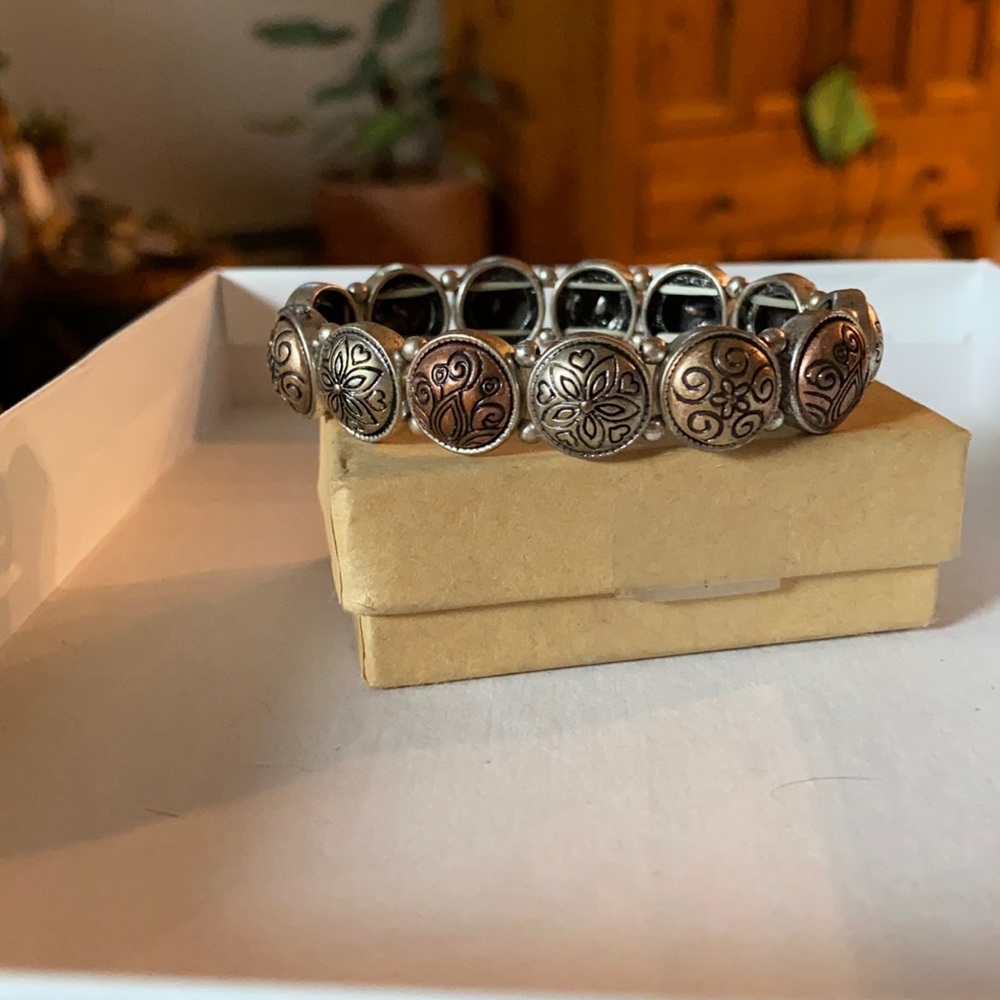 Bronze and silver bracelet